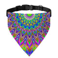 Colorful Psychedelic Optical Illusion Over The Collar Dog Bandana