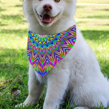 Colorful Psychedelic Optical Illusion Over The Collar Dog Bandana