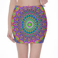 Colorful Psychedelic Optical Illusion Pencil Mini Skirt