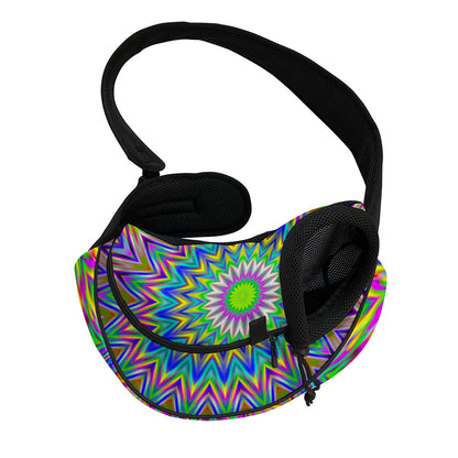 Colorful Psychedelic Optical Illusion Pet Sling Carrier