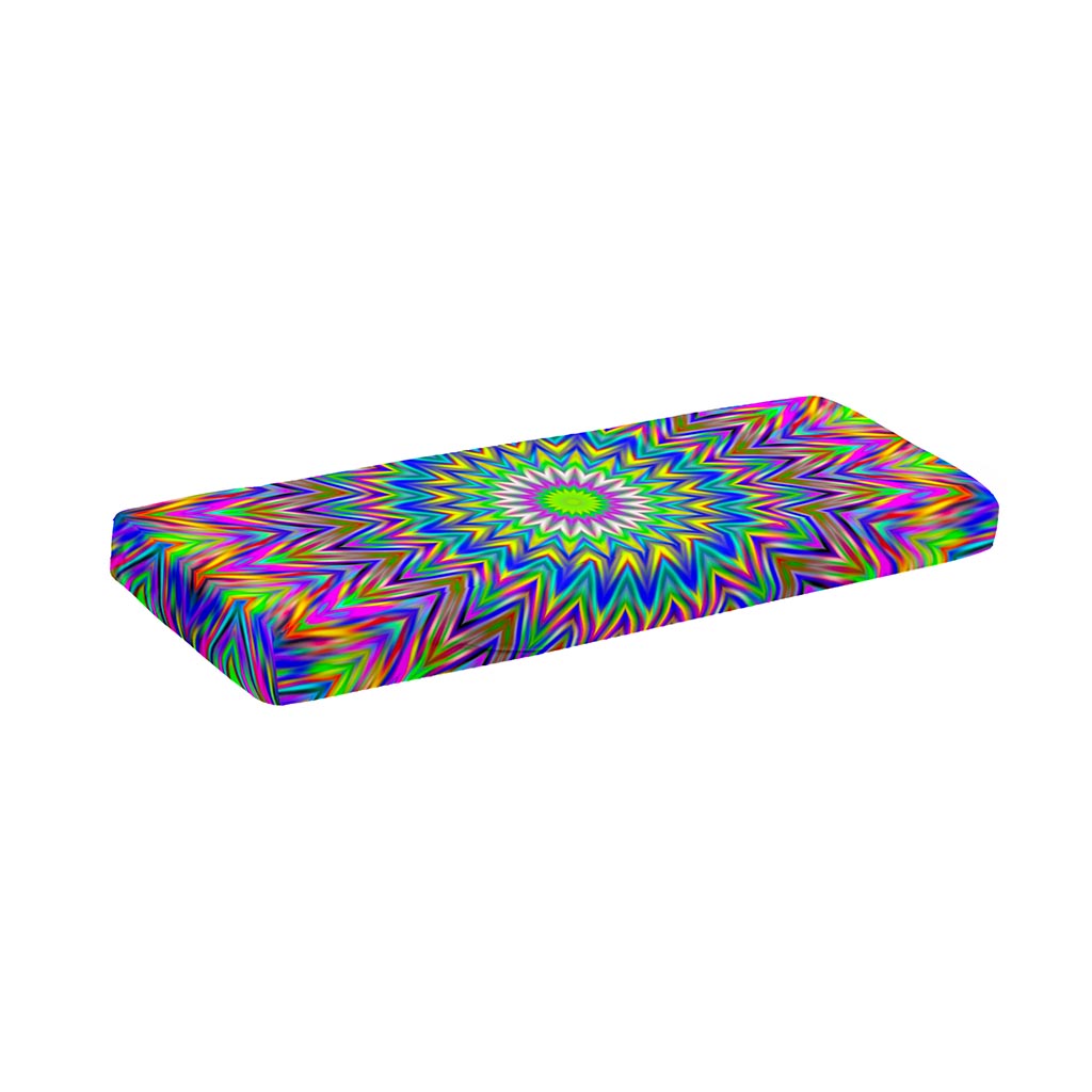 Colorful Psychedelic Optical Illusion Piano Keyboard Cover