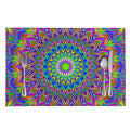 Colorful Psychedelic Optical Illusion Placemat