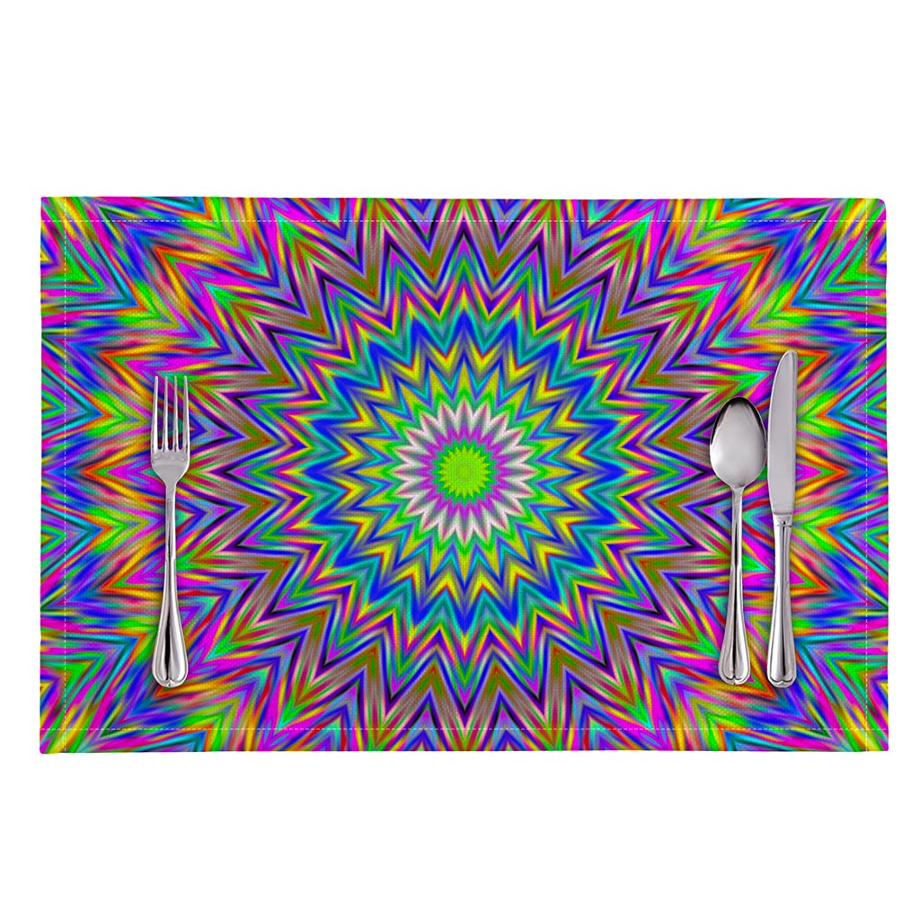 Colorful Psychedelic Optical Illusion Placemat