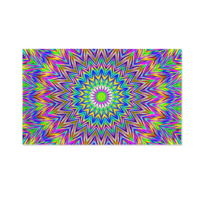 Colorful Psychedelic Optical Illusion Polyester Flag