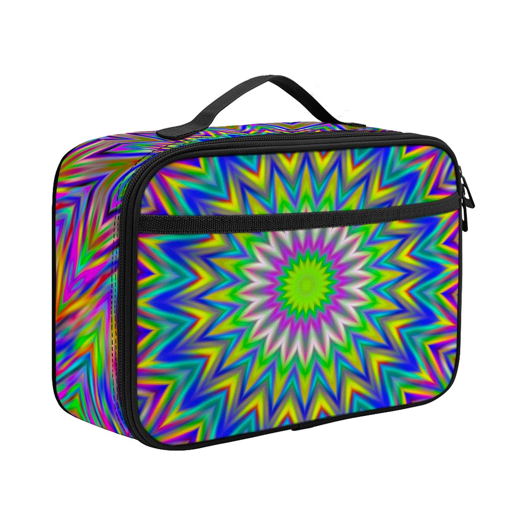 Colorful Psychedelic Optical Illusion Portable Lunch Bag