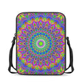 Colorful Psychedelic Optical Illusion Rectangular Crossbody Bag
