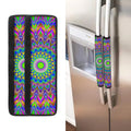 Colorful Psychedelic Optical Illusion Refrigerator Handle Covers