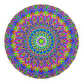 Colorful Psychedelic Optical Illusion Round Blanket