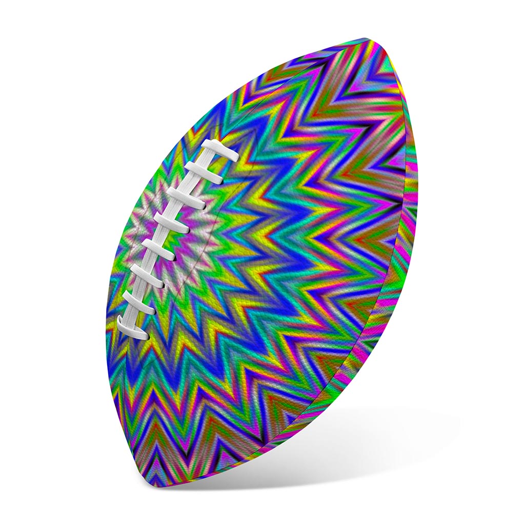 Colorful Psychedelic Optical Illusion Rugby Ball
