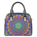 Colorful Psychedelic Optical Illusion Shoulder Handbag