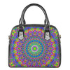 Colorful Psychedelic Optical Illusion Shoulder Handbag