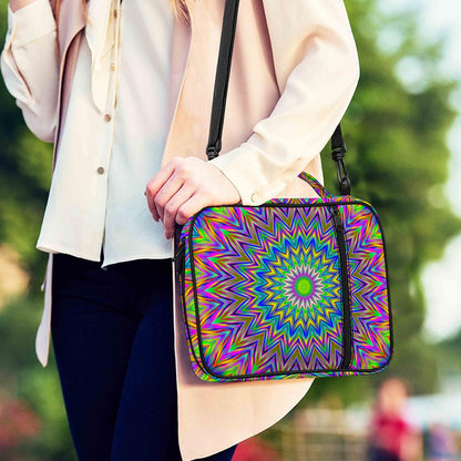 Colorful Psychedelic Optical Illusion Shoulder Strap Bible Bag