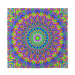 Colorful Psychedelic Optical Illusion Silk Bandana
