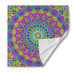 Colorful Psychedelic Optical Illusion Silk Bandana