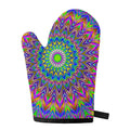 Colorful Psychedelic Optical Illusion Single Oven Mitt