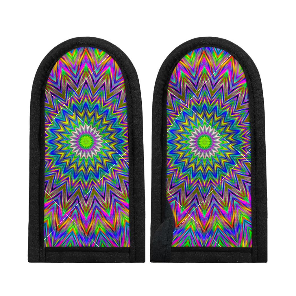 Colorful Psychedelic Optical Illusion Skillet Handle Cover