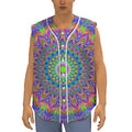 Colorful Psychedelic Optical Illusion Sleeveless Baseball Jersey