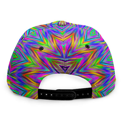 Colorful Psychedelic Optical Illusion Snapback Cap
