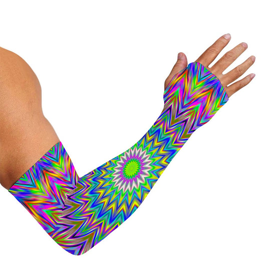 Colorful Psychedelic Optical Illusion Sun Protection Arm Sleeves