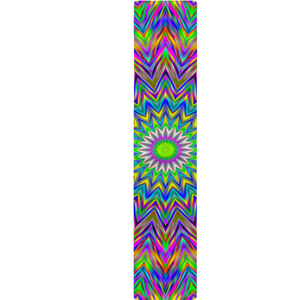 Colorful Psychedelic Optical Illusion Table Runner