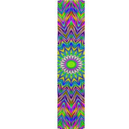Colorful Psychedelic Optical Illusion Table Runner