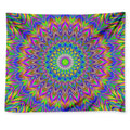 Colorful Psychedelic Optical Illusion Tapestry