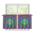 Colorful Psychedelic Optical Illusion Tier Curtains