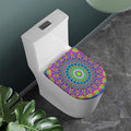Colorful Psychedelic Optical Illusion Toilet Lid Cover