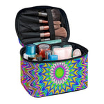 Colorful Psychedelic Optical Illusion Travel Makeup Bag