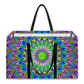 Colorful Psychedelic Optical Illusion Utility Tote Bag