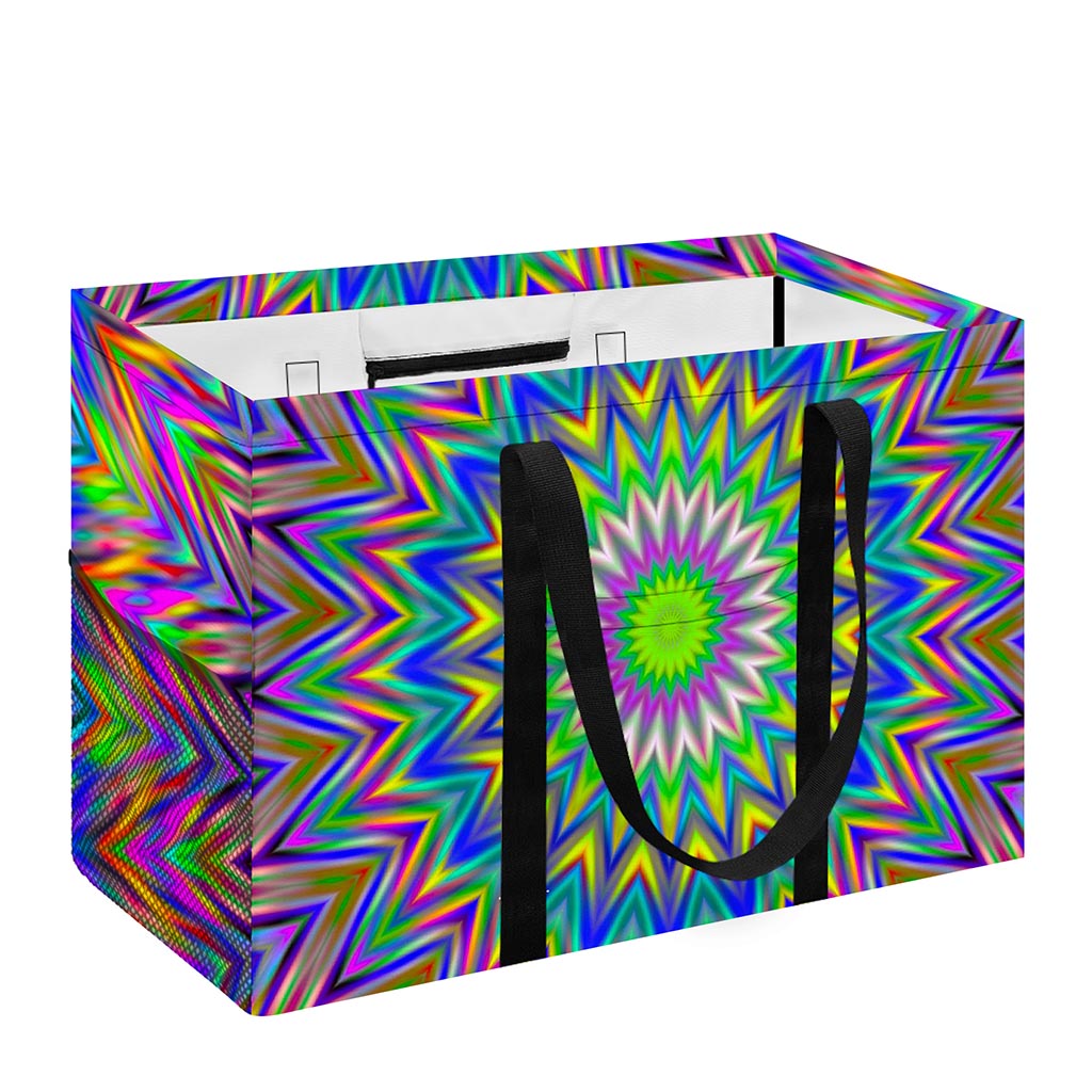 Colorful Psychedelic Optical Illusion Utility Tote Bag