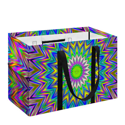 Colorful Psychedelic Optical Illusion Utility Tote Bag