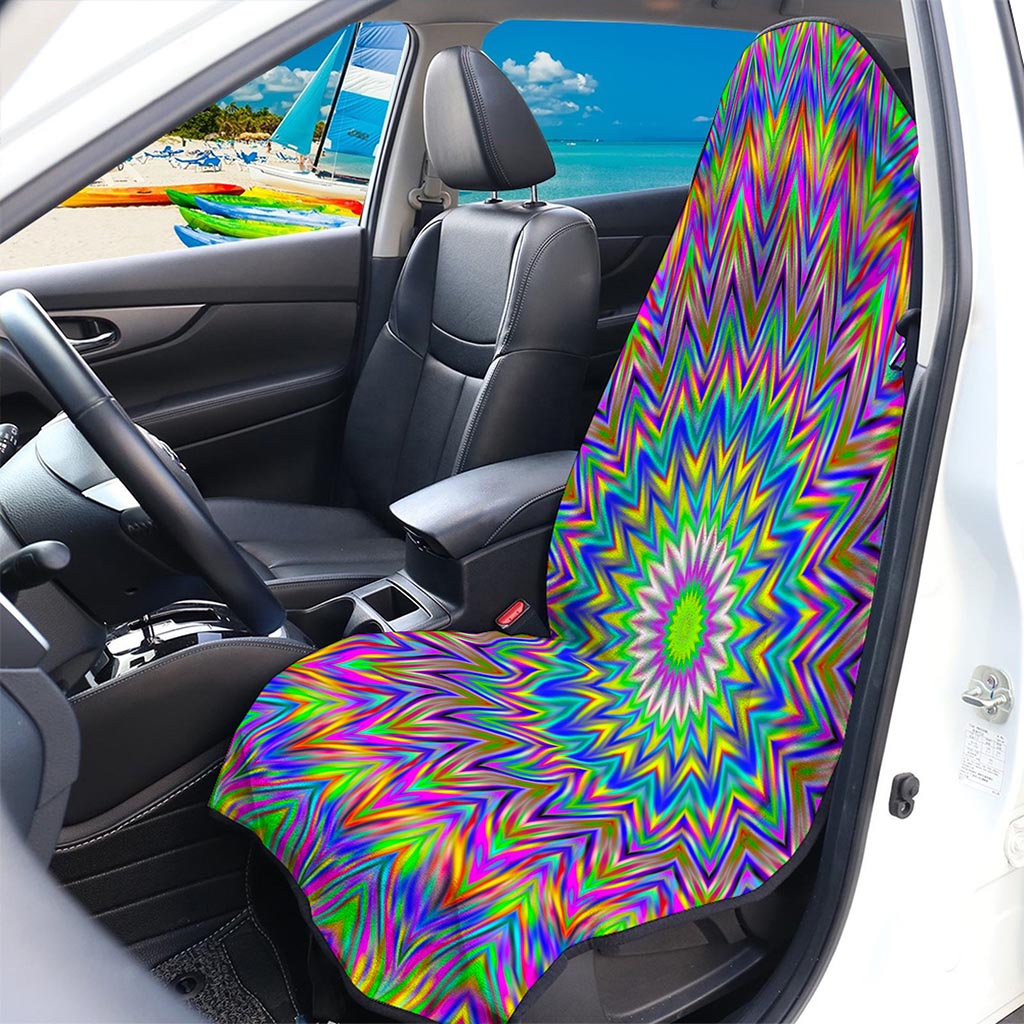 Colorful Psychedelic Optical Illusion Waterproof Car Seat Cover