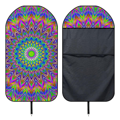 Colorful Psychedelic Optical Illusion Waterproof Car Seat Cover
