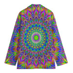 Colorful Psychedelic Optical Illusion Women's Blazer