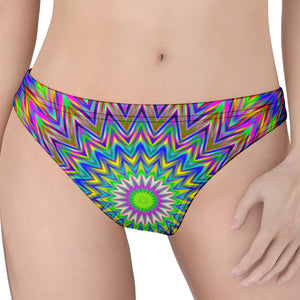 Colorful Psychedelic Optical Illusion Women's Thong