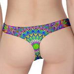 Colorful Psychedelic Optical Illusion Women's Thong