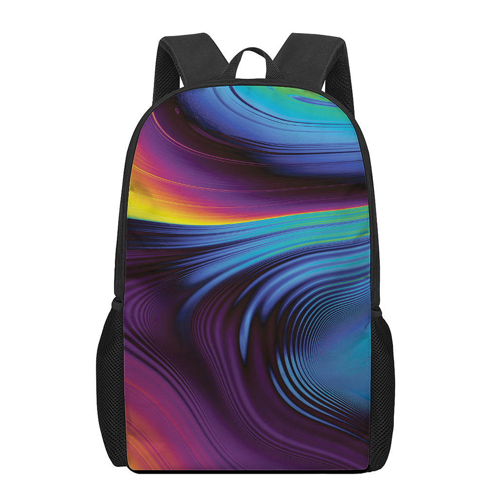 Colorful Psychedelic Print 17 Inch Backpack