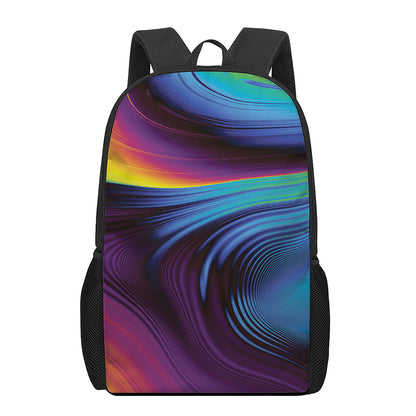 Colorful Psychedelic Print 17 Inch Backpack