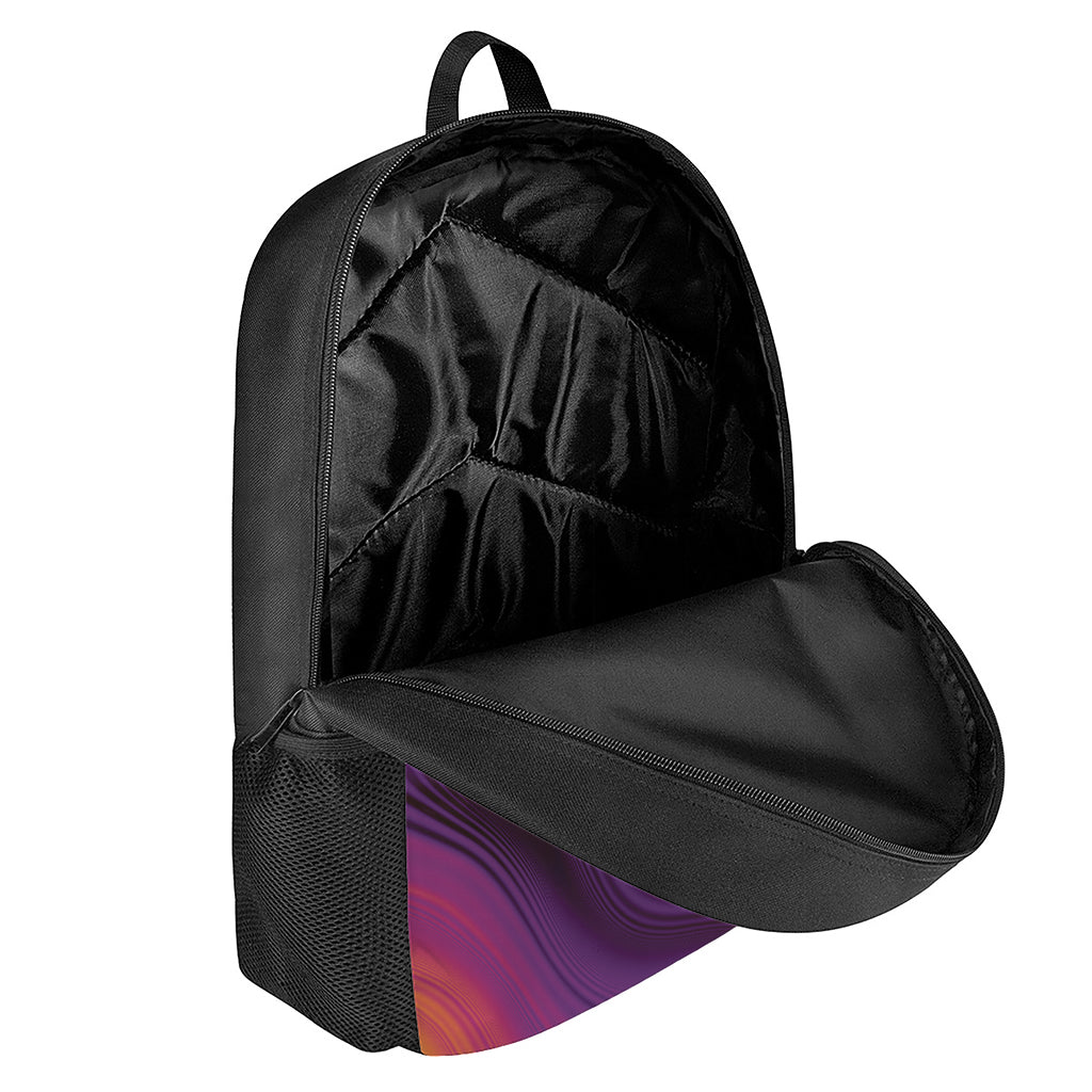 Colorful Psychedelic Print 17 Inch Backpack