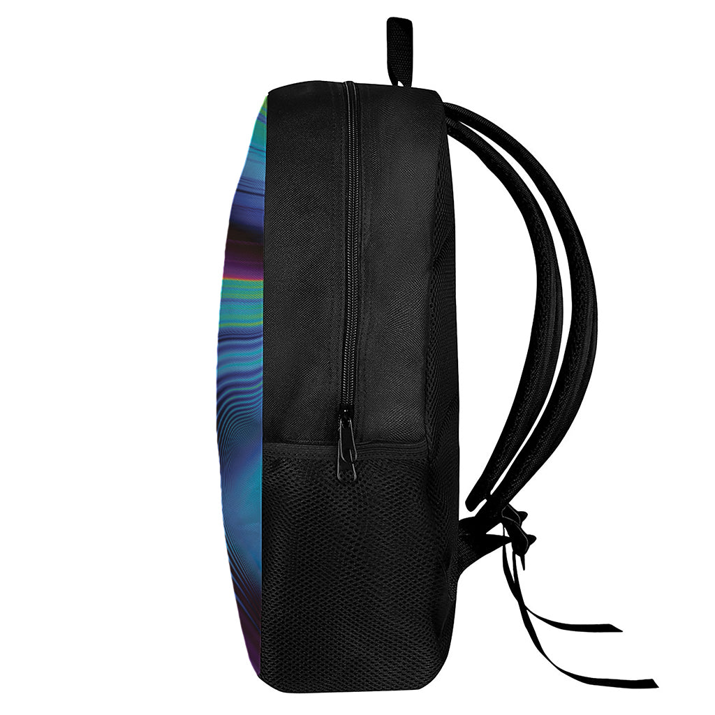 Colorful Psychedelic Print 17 Inch Backpack