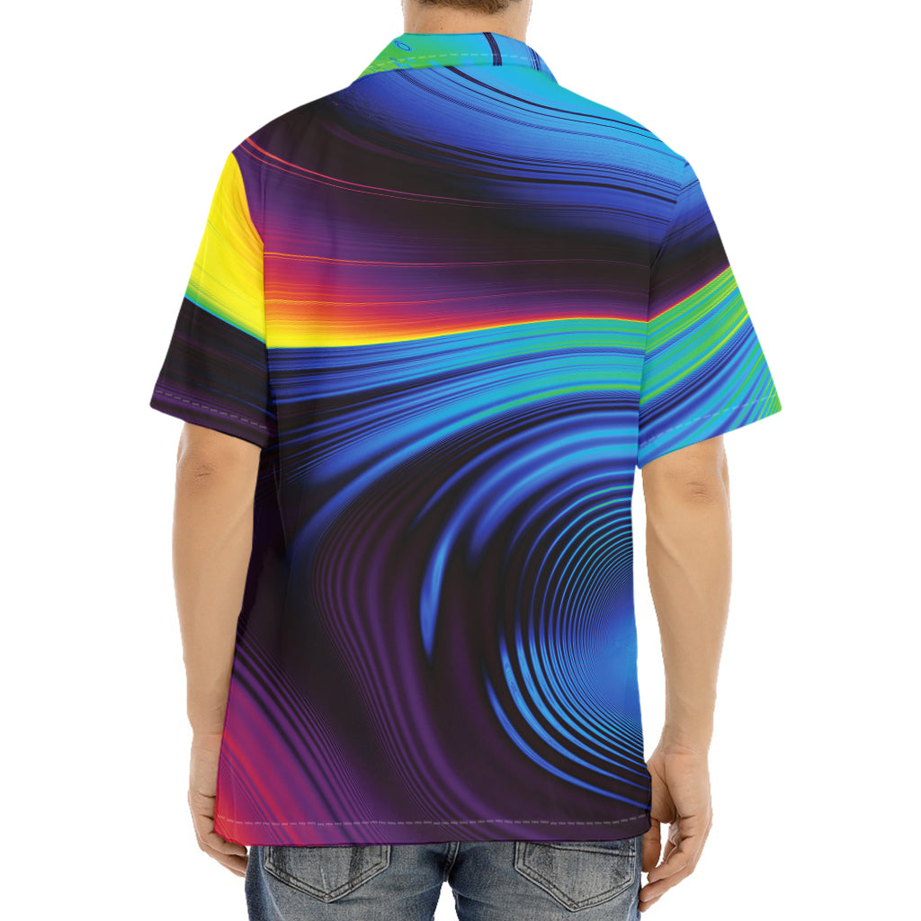Colorful Psychedelic Print Aloha Shirt