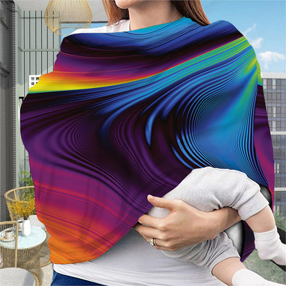 Colorful Psychedelic Print Baby Seat Cover