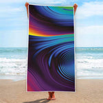 Colorful Psychedelic Print Beach Towel