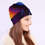 Colorful Psychedelic Print Beanie