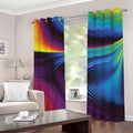 Colorful Psychedelic Print Dimout Grommet Curtains