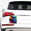 Colorful Psychedelic Print Car Sticker