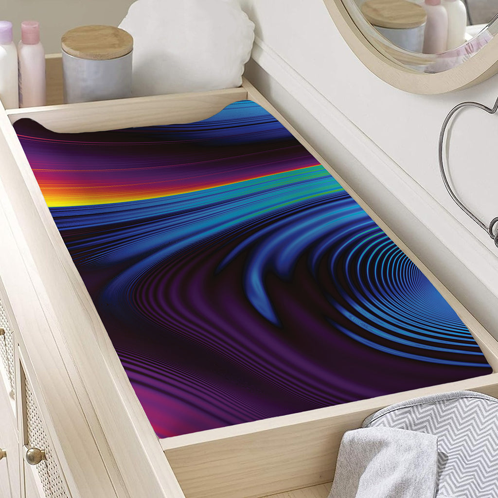 Colorful Psychedelic Print Changing Pad Cover