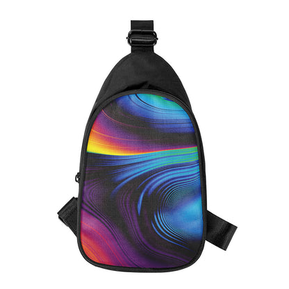Colorful Psychedelic Print Chest Bag