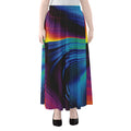 Colorful Psychedelic Print Chiffon Maxi Skirt